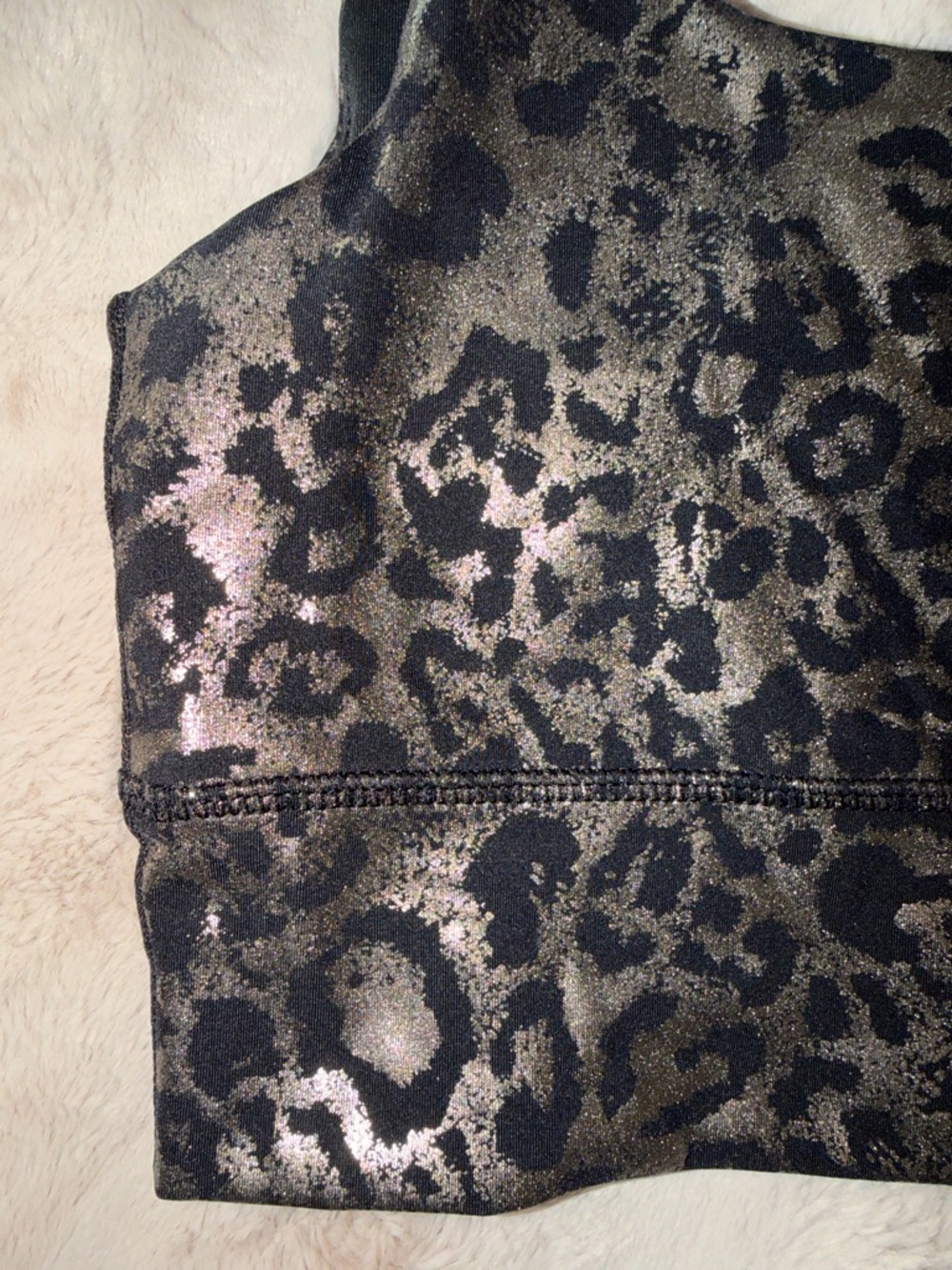 DYI Metallic Leopard Sports Bra - Black & Silver - Picture 7 of 8